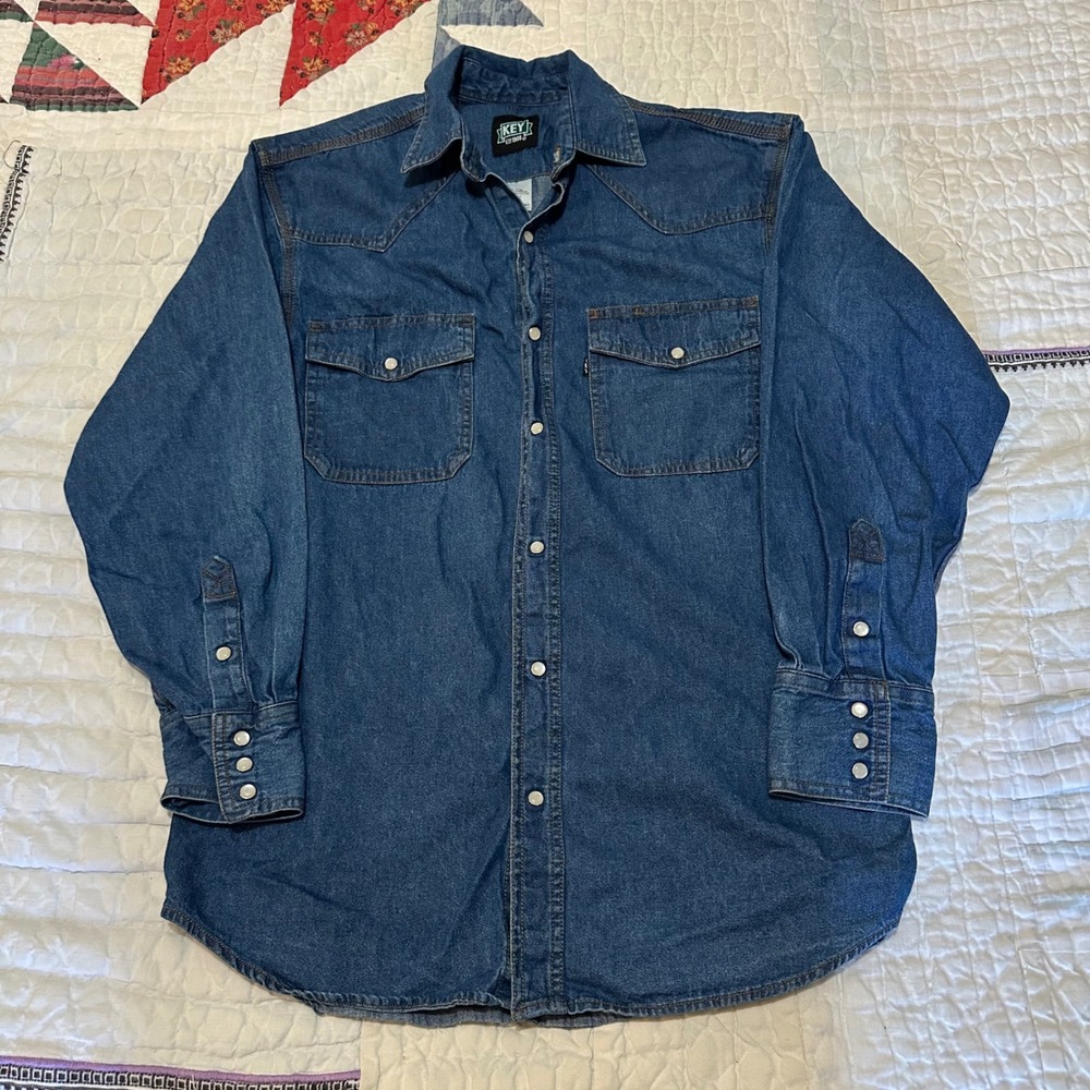 Key Denim Pearl Snap Shirt